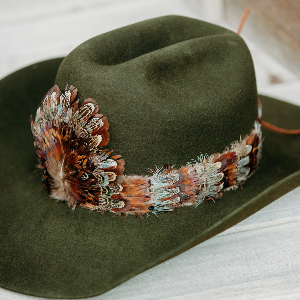 Fanned Feather Hat Band