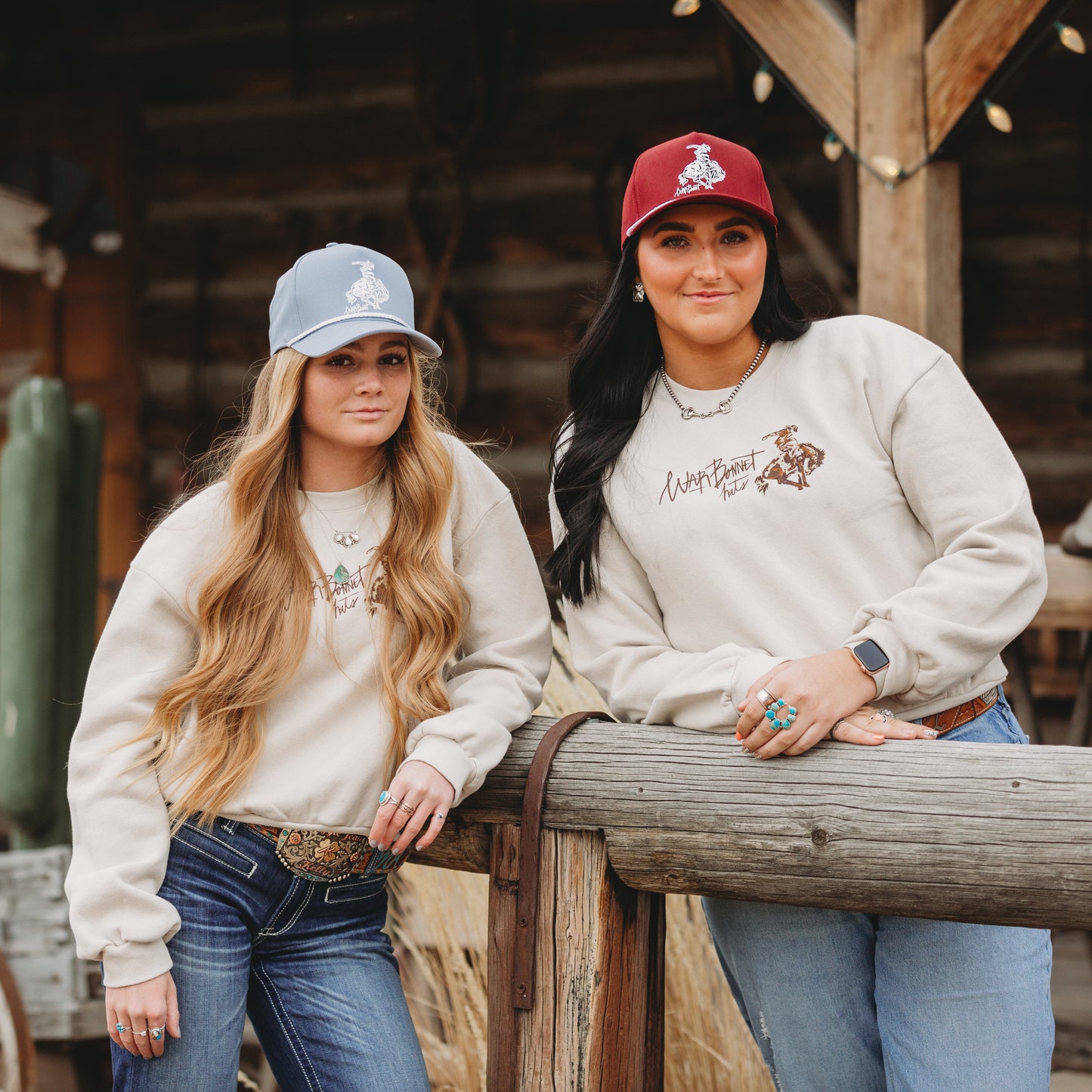 Blue Bucking Horse Trucker Hat