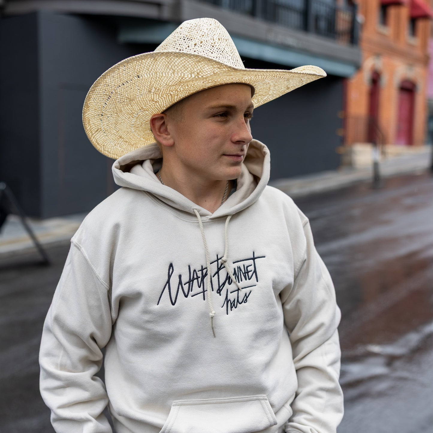 Cream and Black Warbonnet Hoodie
