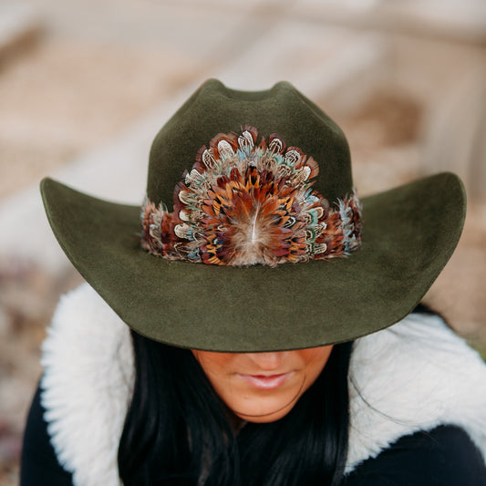 Fanned Feather Hat Band