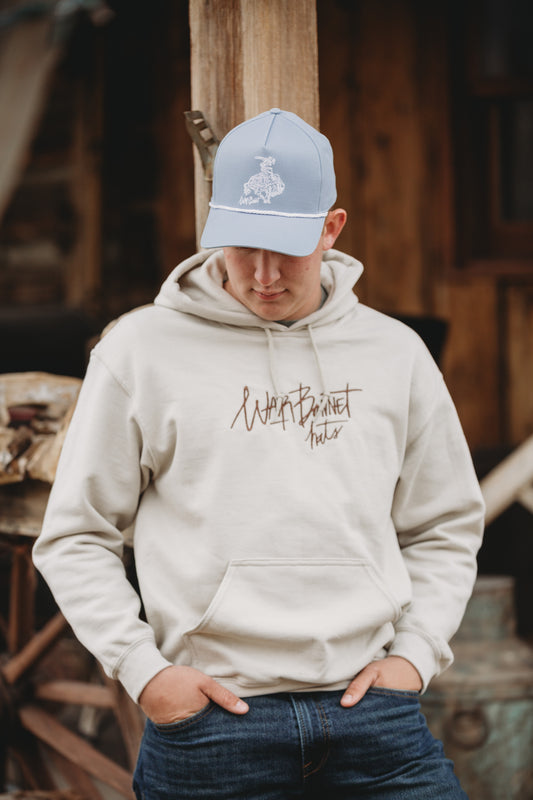 Cream and Brown Warbonnet Hoodie