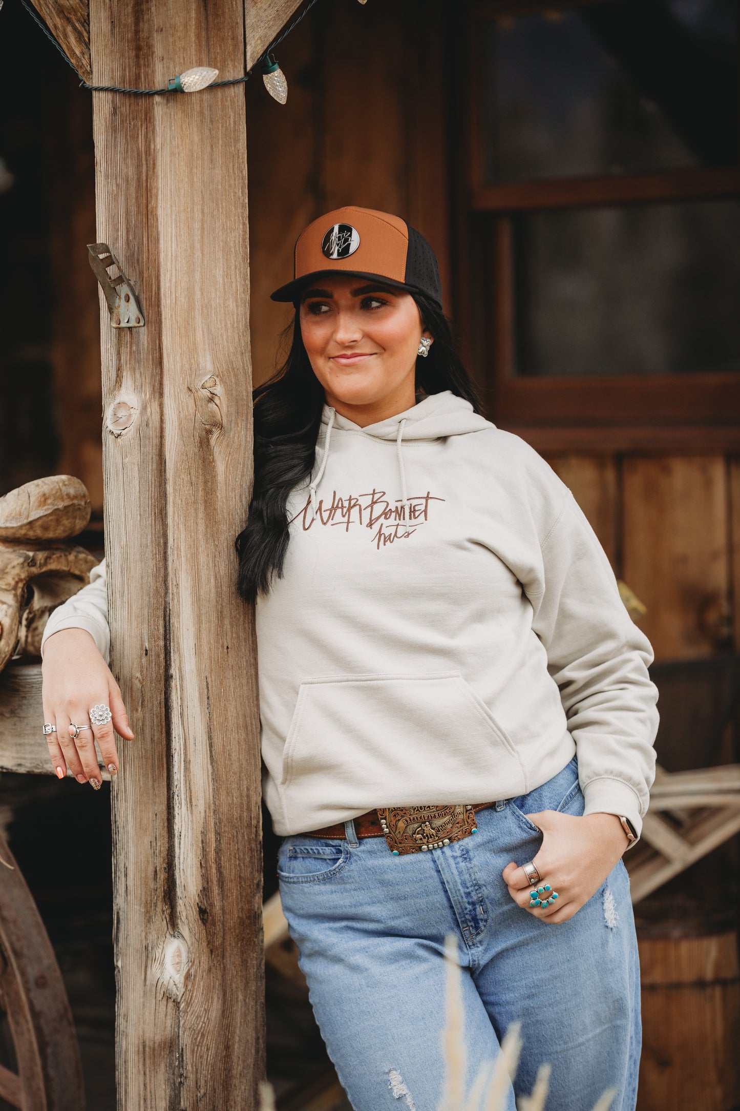 Brown Warbonnet Emblem Cap